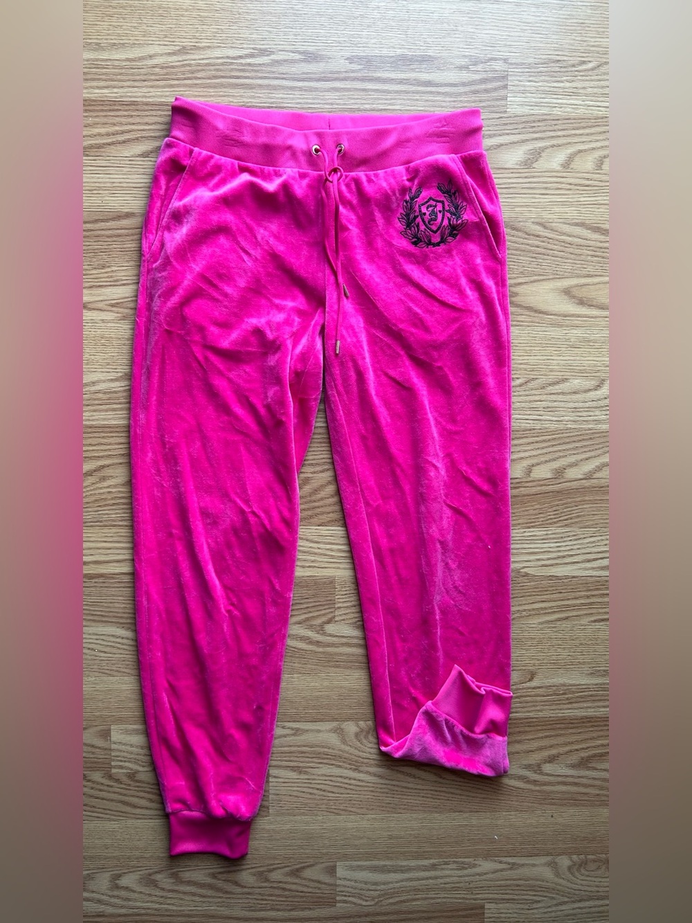Vintage Y2K Juicy Couture Women M Pink Velour TrackSuit Pants